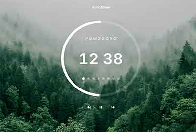 An image of an interactive pomodoro timer for studies.
